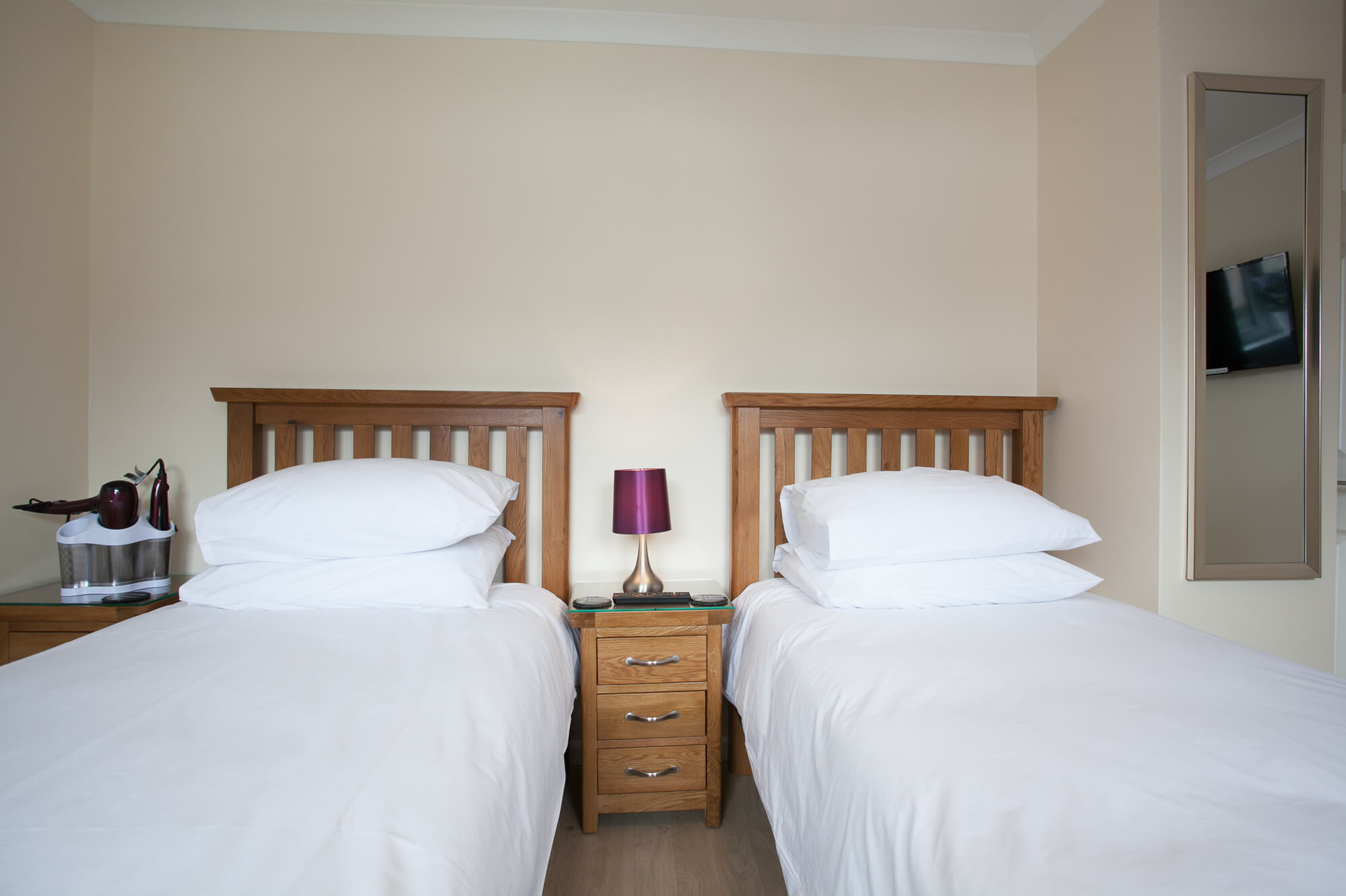 The twin bed room beds